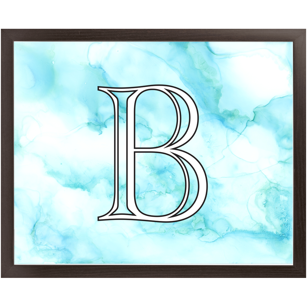 Marble Turquoise Custom Framed Print