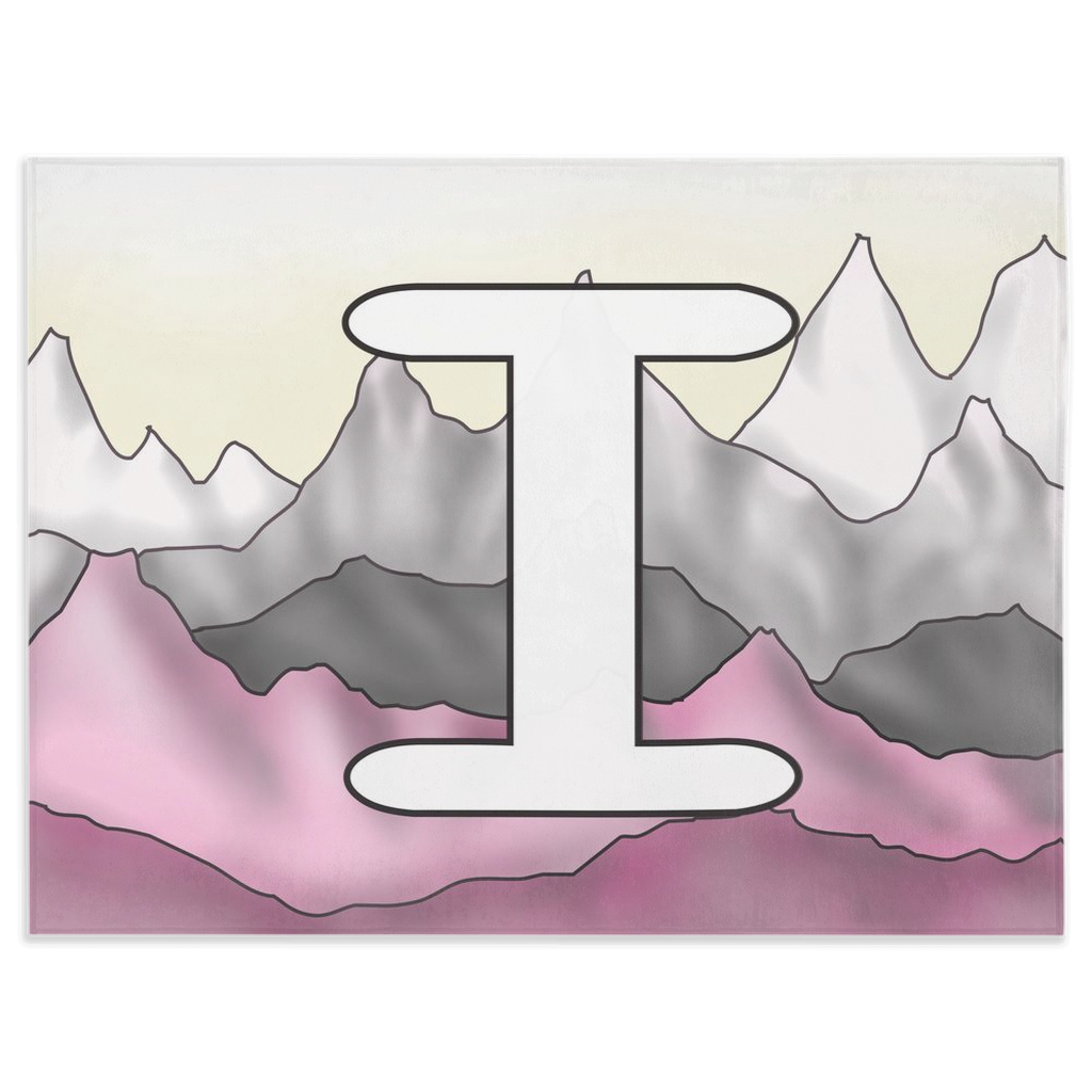 Islas Peak Minky Blanket Custom Initial