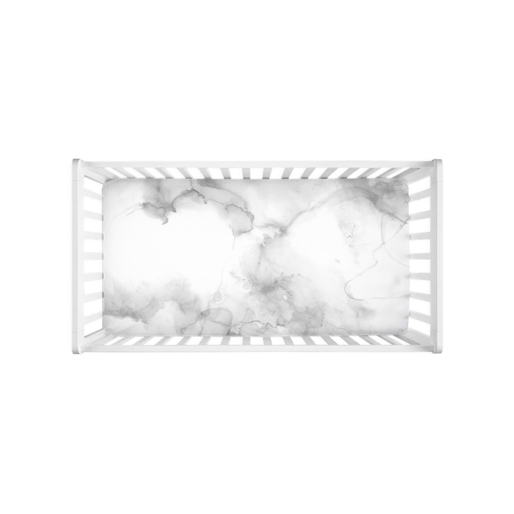 Marble Crib Sheet Grey Custom or Classic