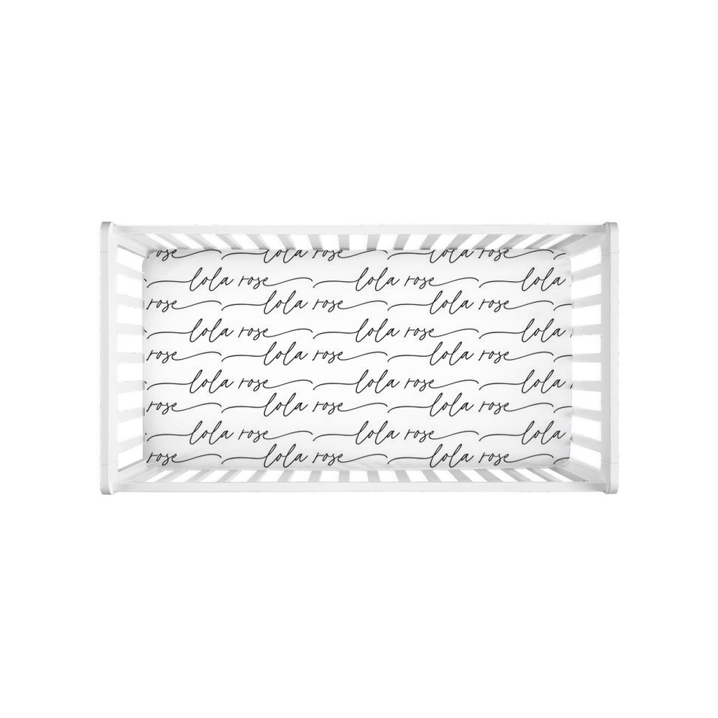 Custom Name Crib Sheets