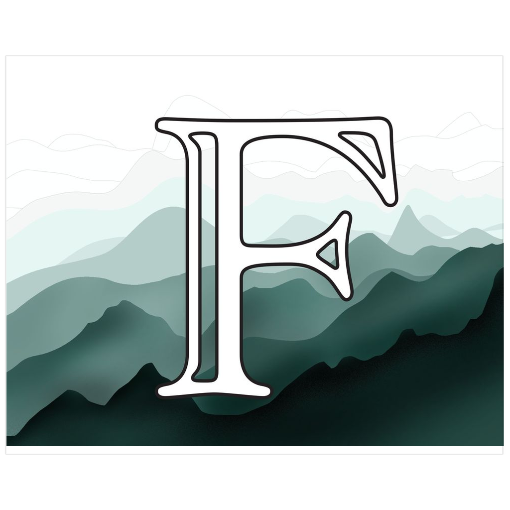 Finns Forest Artist Print Custom Initial