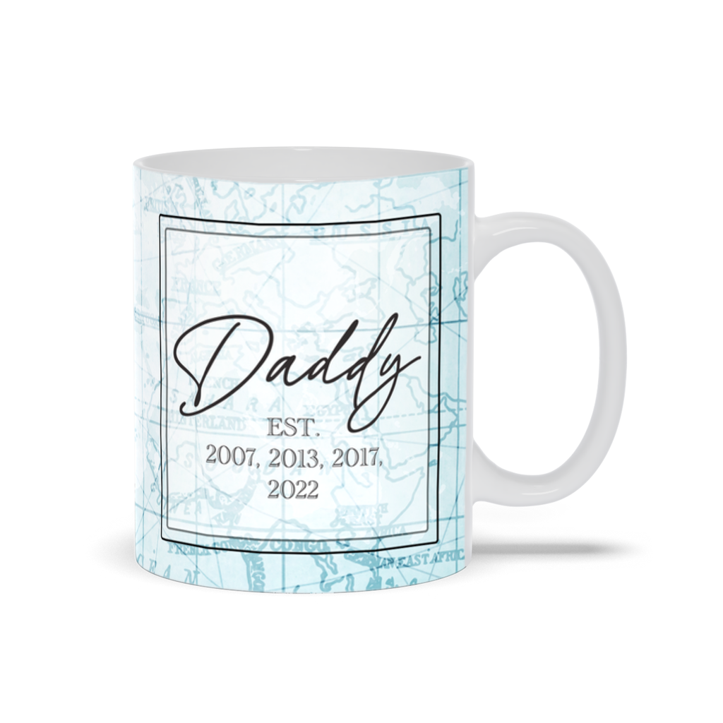 Daddy Est. Year World Traveler Mug