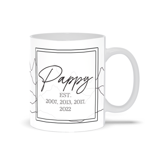 Pappy Est. Year  Mountain Line Mug