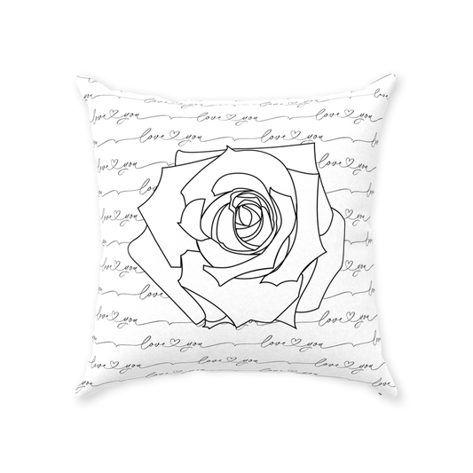 Rose love you Throw Pillows