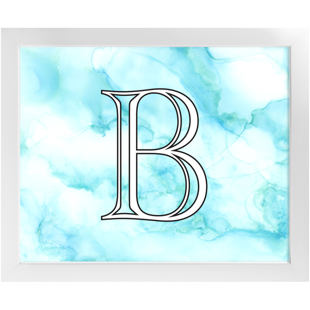 Marble Turquoise Custom Framed Print