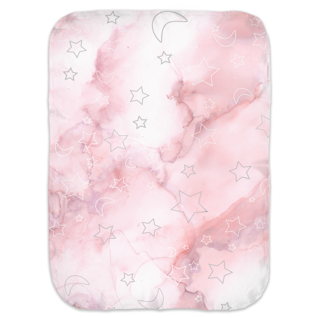 Pink Marble Sky Swaddle Blanket