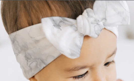 Marble Grey Infant Headbands