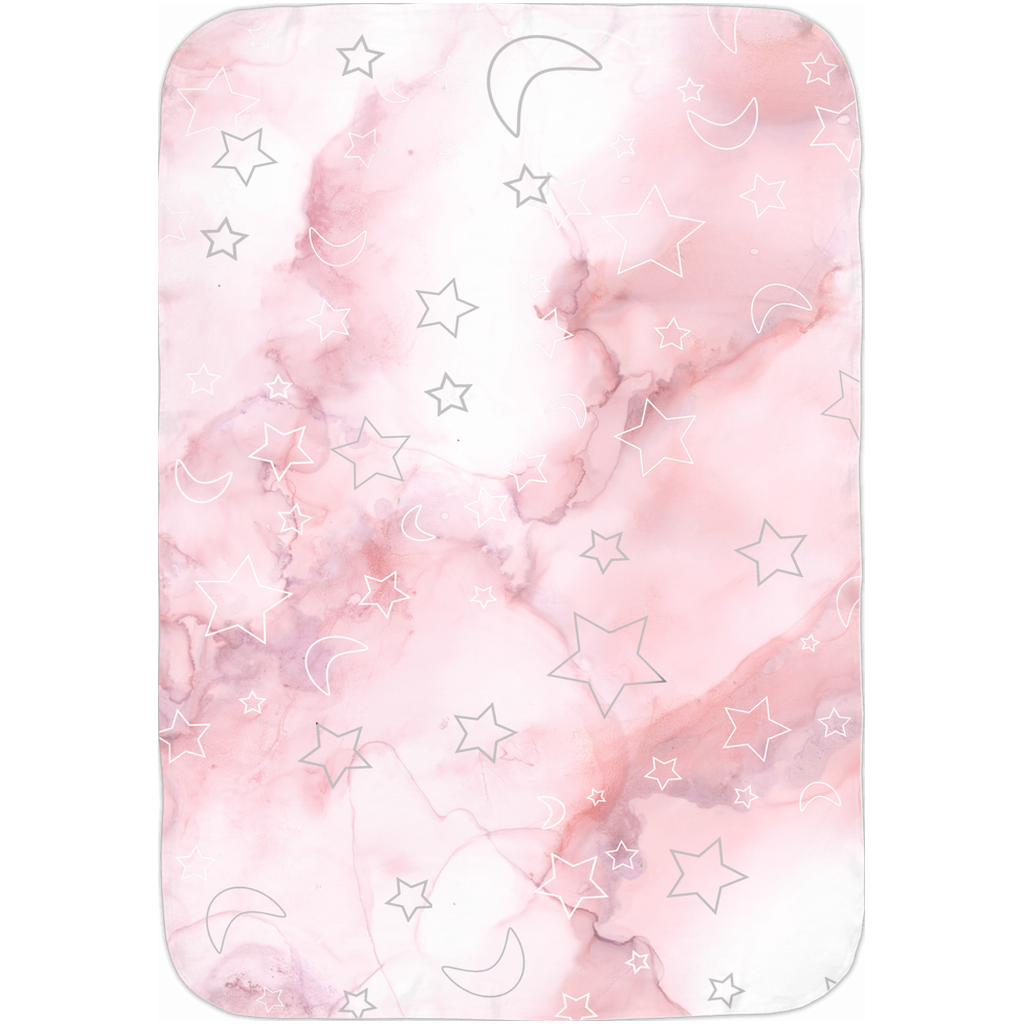 Pink Marble Sky Swaddle Blanket
