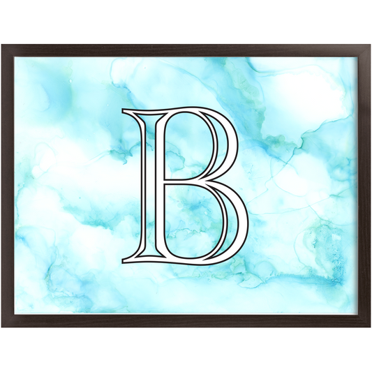 Marble Turquoise Custom Framed Print