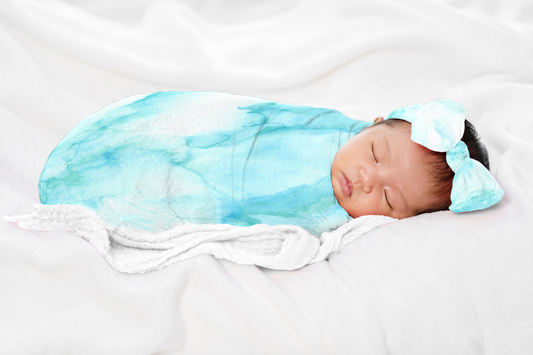 Marble Turquoise Infant Headband