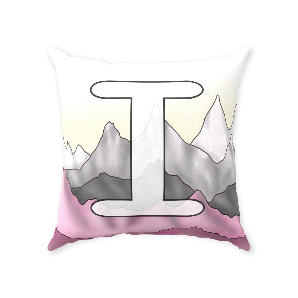 Isla's Peak Throw Pillow Custom and Classic