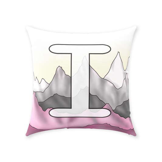 Isla's Peak Throw Pillow Custom and Classic