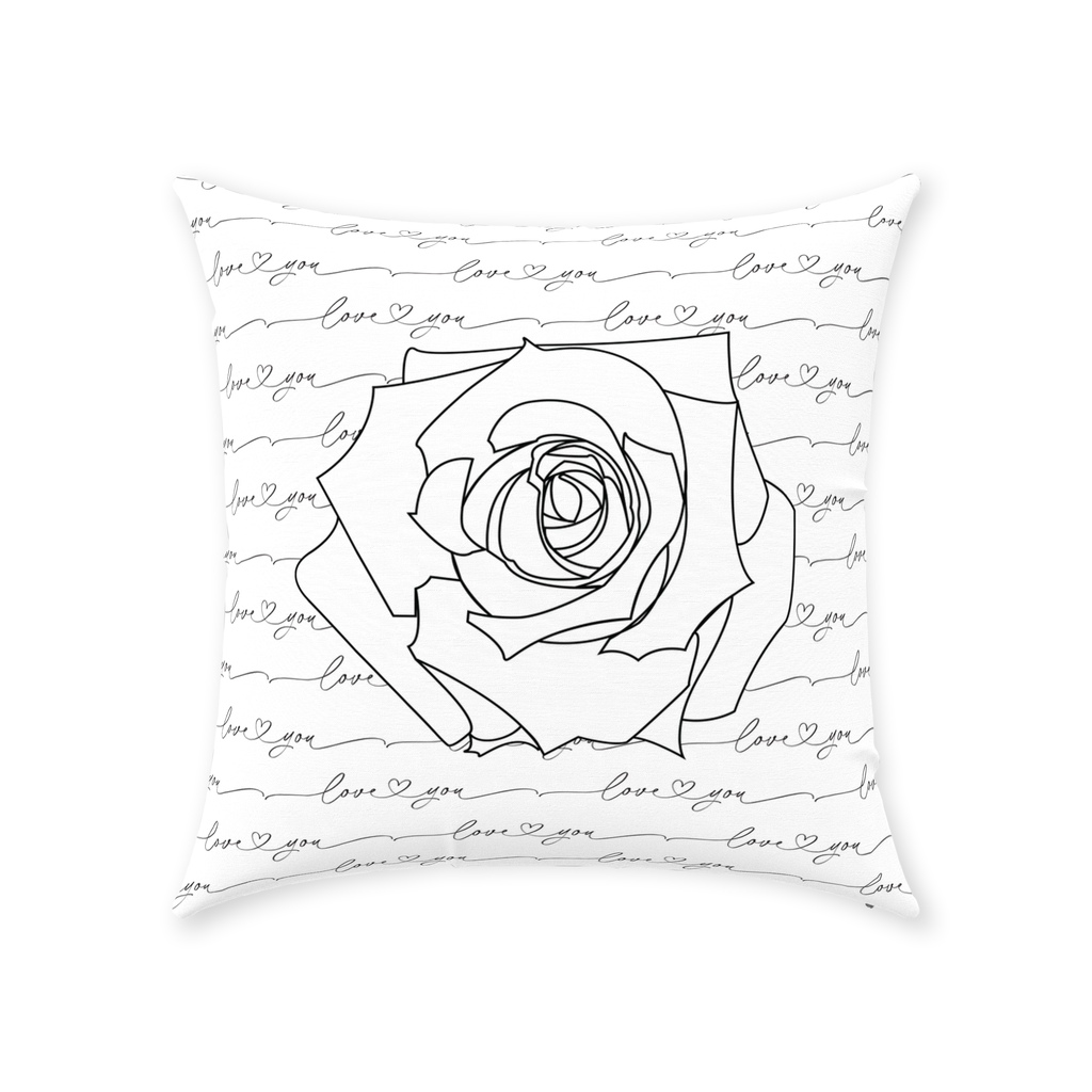 Rose love you Throw Pillows