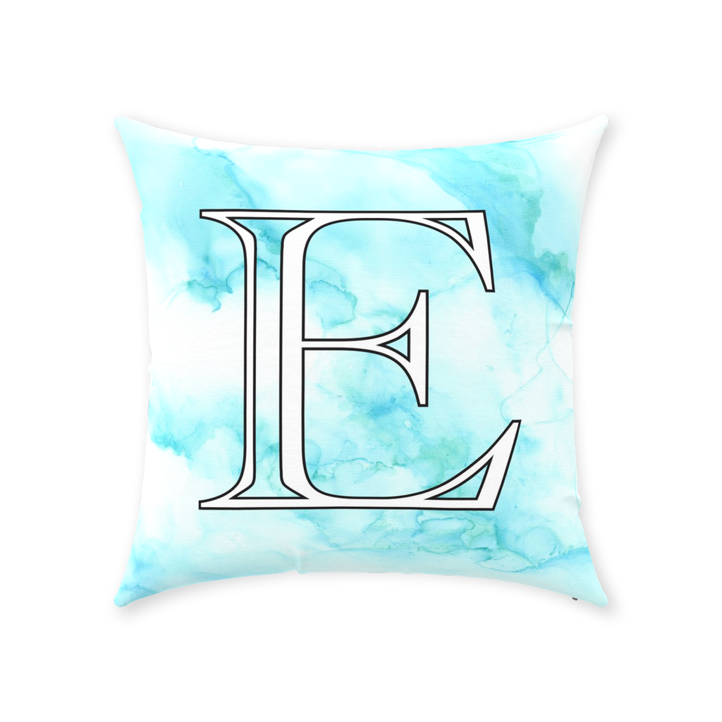 Nursery Throw Pillow Marble Turquoise Custom and Classic